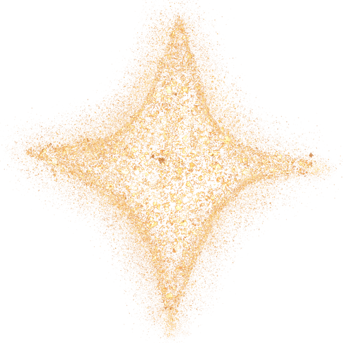 Star Gold Glitter Cutout