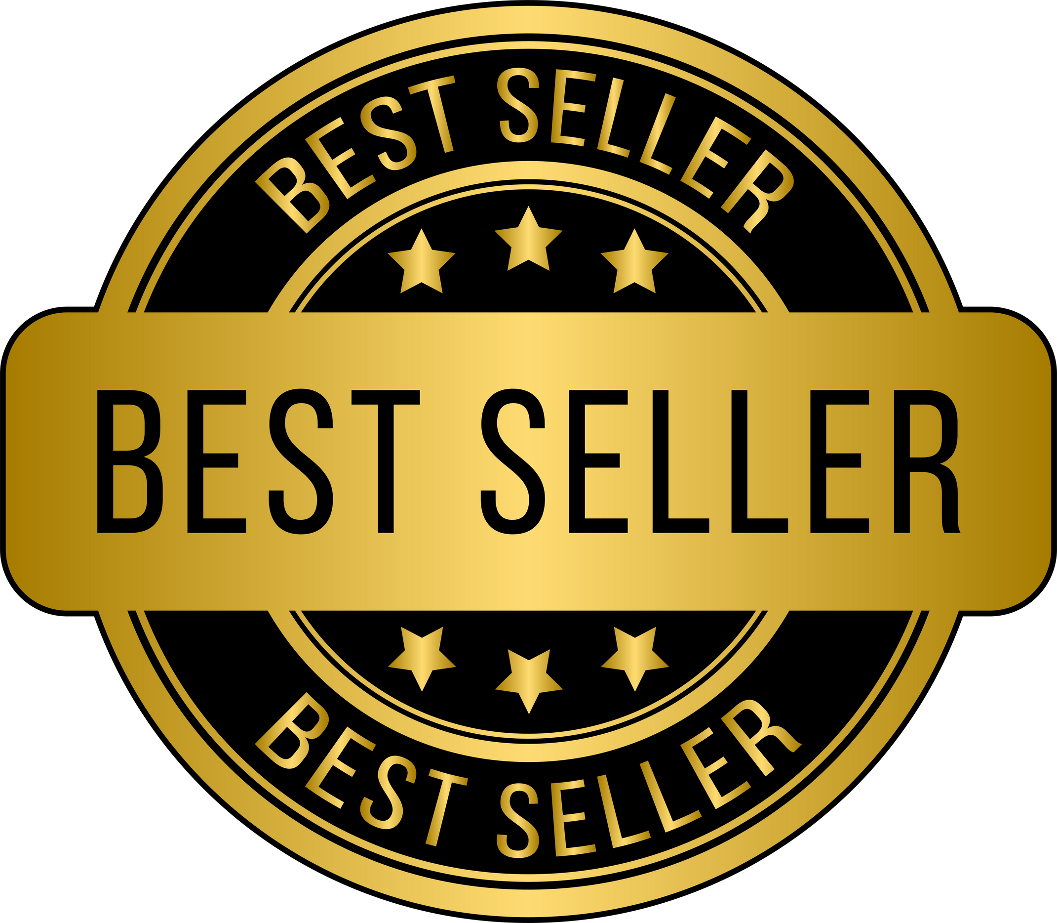 Best seller golden label badge